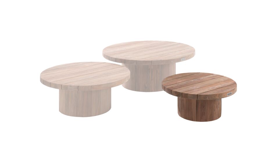 Teak Salontafel Noah Rond Dia 60cm x H25cm Recup Teak main product photo