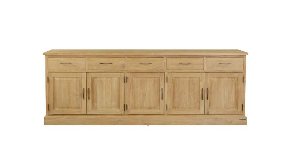 Teak Sideboard Classic 250cm 5 Doors + 5 Drawers Classic-Line Diamond Collection main product photo