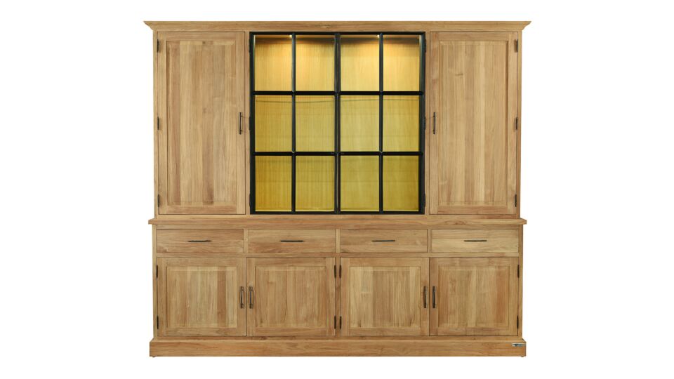 Display Cabinet Classic 250cm 2 Metal Doors + LED lighting Classic Line - Diamond Collection main product photo