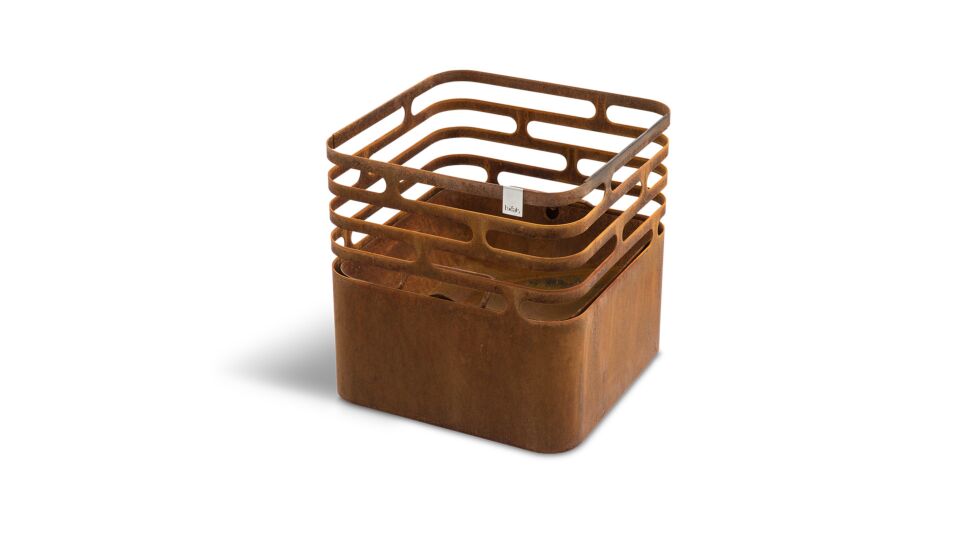 CUBE Fire basket Corten steel - Hofats main product photo