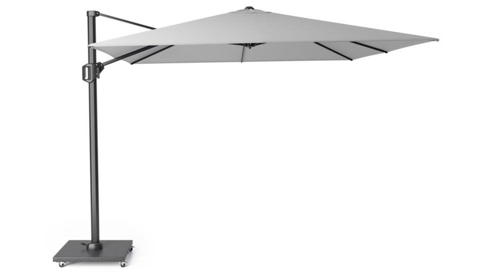 Floating parasol Challenger T1 300cm x 300cm Mast Anthracite - Cloth Light Gray main product photo