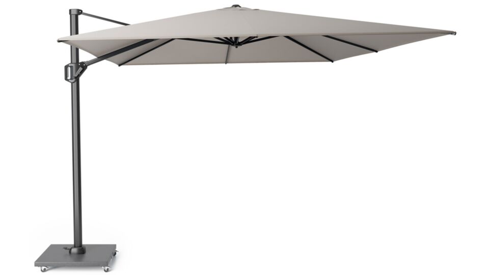 Parasol flottant Challenger T1 Premium Mât 400 x 300 cm Anthracite - Toile Manhattan main product photo