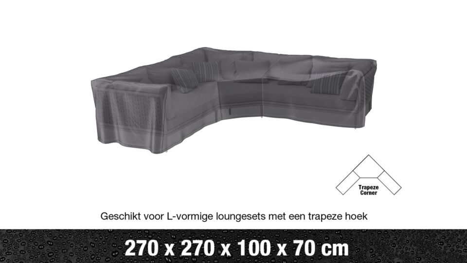 AeroCover Lounge set cover Ensemble d'angle XL trapèze coin 270x270x100x70CM forme L main product photo