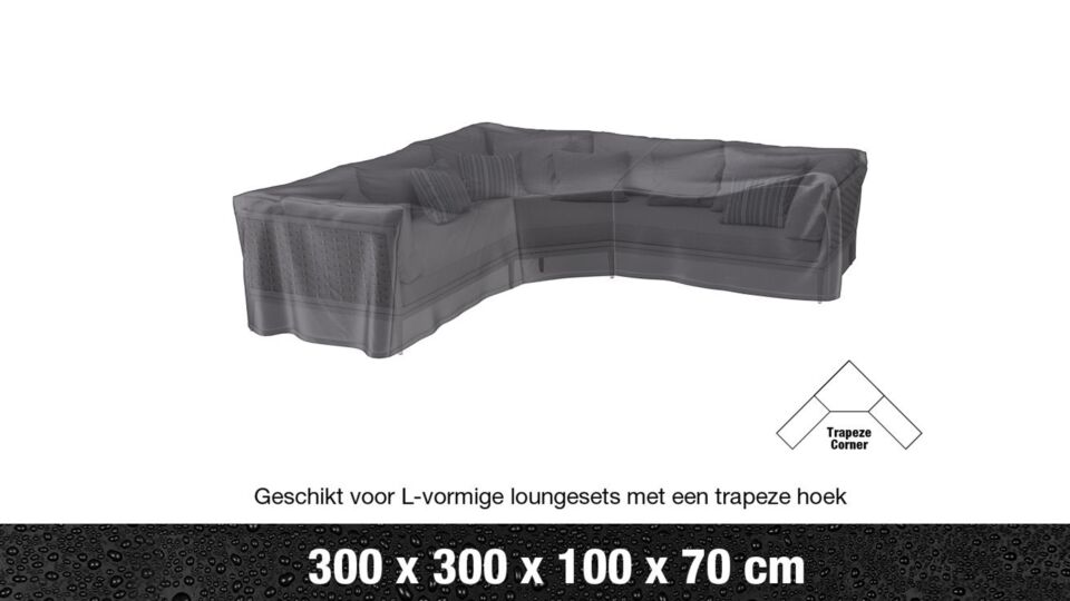 AeroCover Lounge housse en forme de L Trapeze 300x300x70cm main product photo