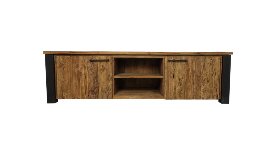 Wood Signature TV-Meubel Met 2 Deuren en Nis 175cm x 45cm x H50cm Vintage Teak main product photo