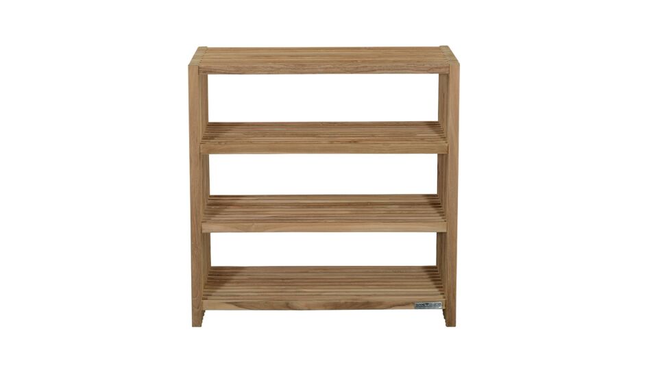 Teak Badkamer Rek Stripes 80cm x 35cm x 80cm main product photo