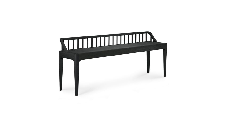 Eichenholz Schwarz Spindle Bank 150 x 35cm Ethnicraft main product photo