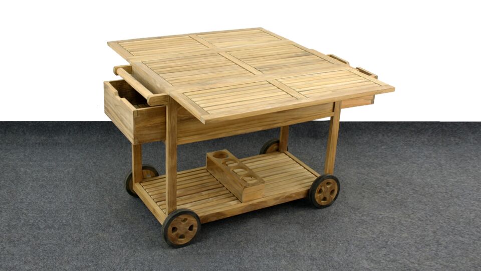Desserte Ribu 1 Large avec 2 Tiroirs - 4 Roues 52 x 78 x 110 cm - Collection Diamond main product photo
