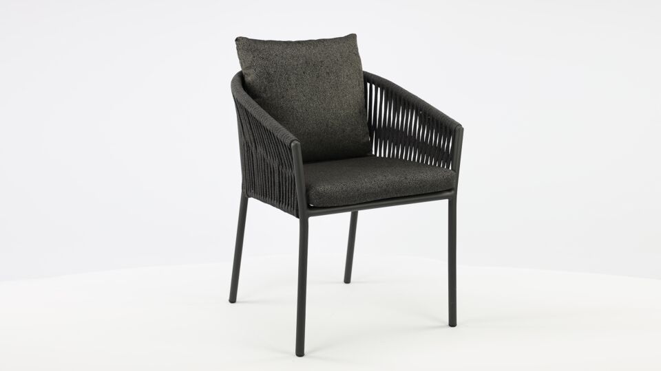 Alu Chair Gabon Alu Charcoal Matt + Outdoor cord Dark Grey main product photo