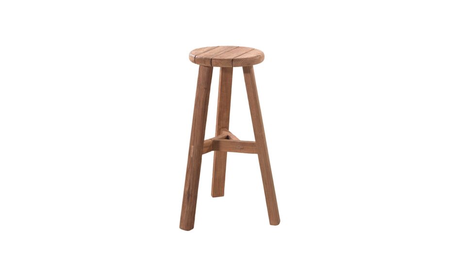 Teak Bar Chair Ribero Dia 35cm x H75cm Erosi Recup Teak main product photo