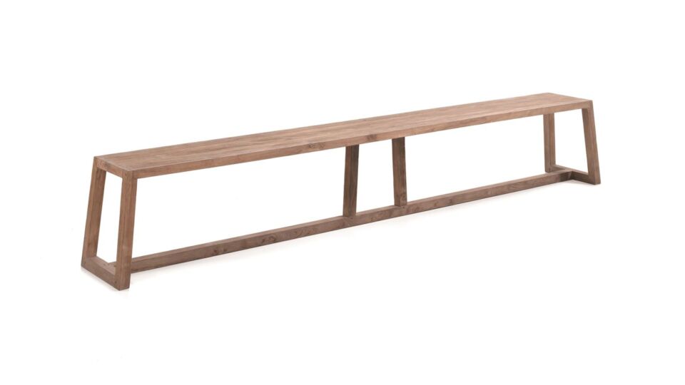 Teak Tuinbank Helsinki 300cm x 40cm x H45cm - Recup Teak main product photo