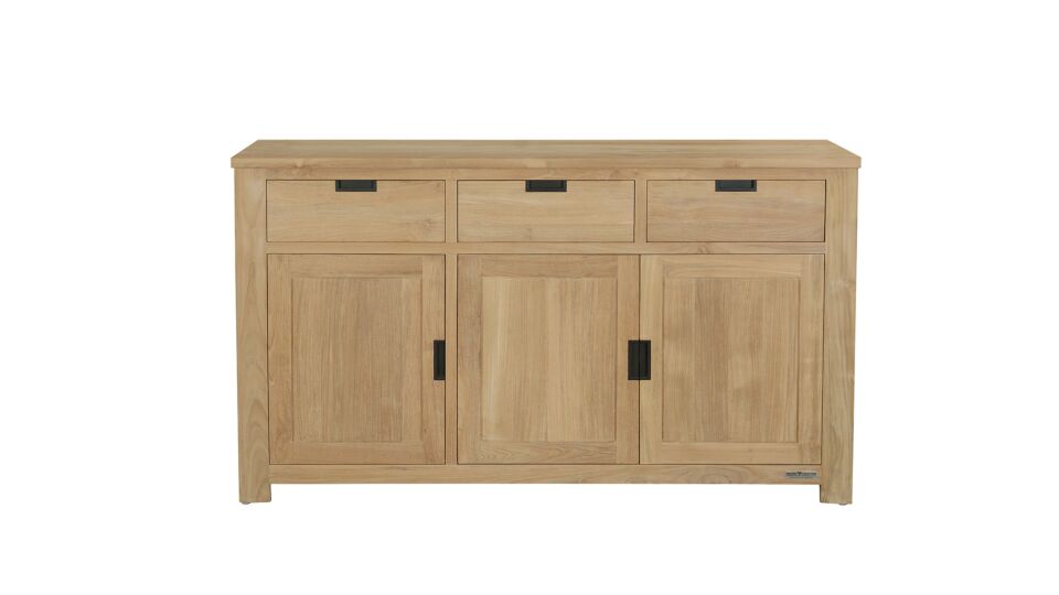 Sideboard Modern Schwarz 160 cm 3 Drehtüren + 3 Schubladen Modern-Line Diamond Collection main product photo