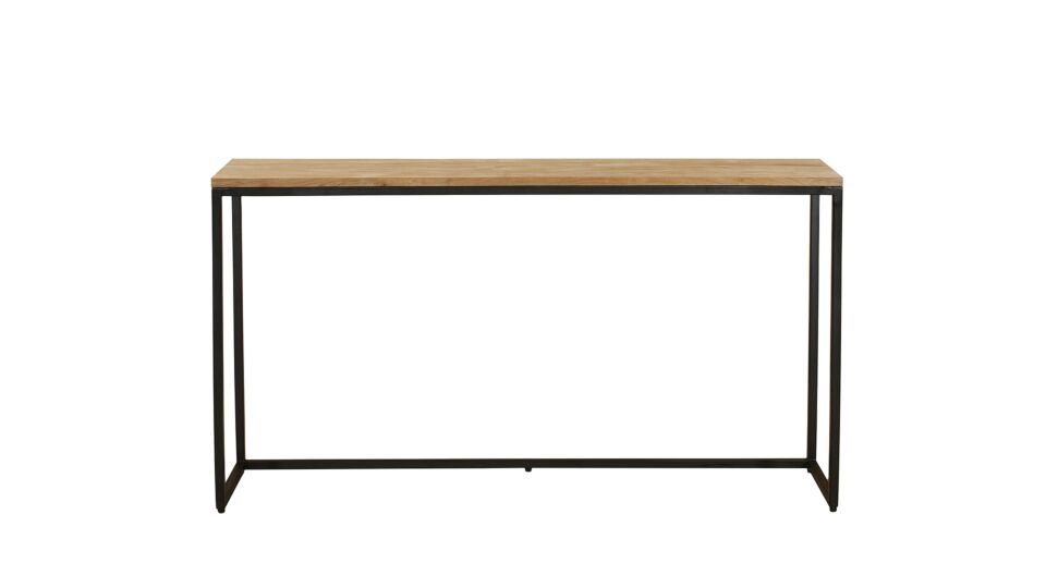 Console murale Modena 140cm x 30cm x H78cm Teck brossé clair main product photo