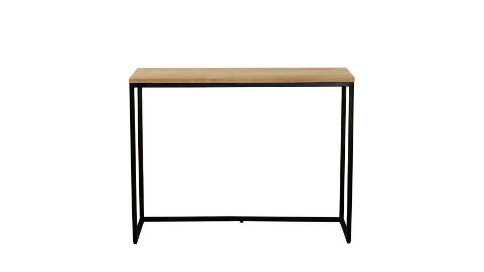 Console murale Modena 100cm x 30cm x H78cm Teck brossé clair main product photo