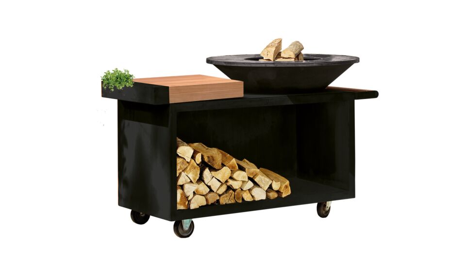 Ofyr Island+ Black 100 Pro Teakholz-Arbeitsplatte und Luftstromplatte main product photo