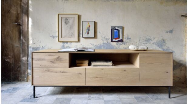 Oak Whitebird TV cupboard 180 x 45cm Ethnicraft 3