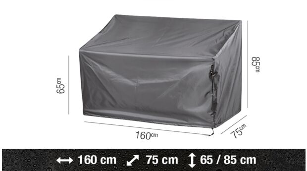AeroCover Gartenbank Schutzhülle 160x75xH65/85cm 2