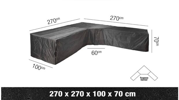 AeroCover Lounge set cover Ensemble d'angle XL trapèze coin  270x270x100x70CM forme L 2