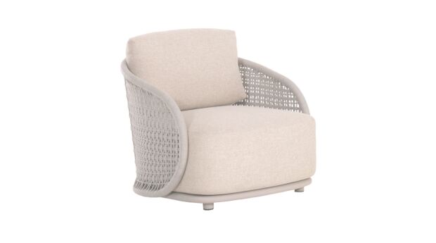 Alu Lounge Set Amora Alu 1 x 3-Seater + 2 x 1-Seater Linen With Rope Beige + Seat and Back Cushions Beige 2