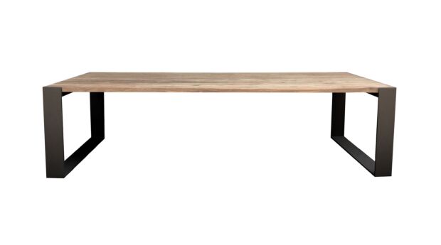 Teak Tuintafel Alice 280cm x 110cm - Poten Zwart Metaal - Recup Teak main product photo