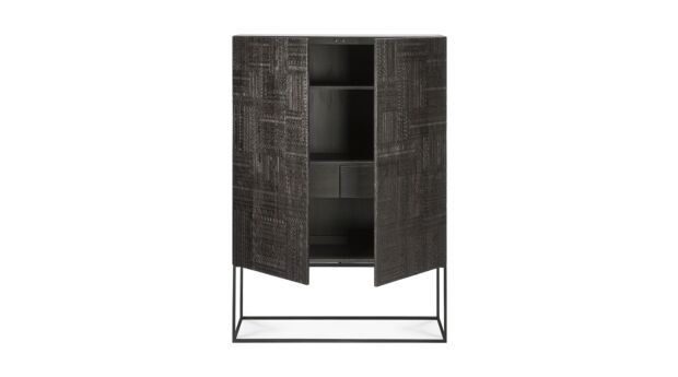 Teck noir Armoire Tabwa 126 x 45cm Ethnicraft 2