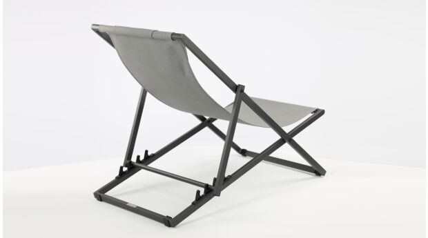Alu Libec Transat Charcoal Mat - Textilène Gris Argent 3