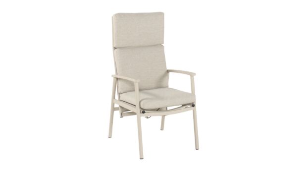 Flora Standenstoel Hoge Rug Alu Frame Zand Inclusief Kussen main product photo