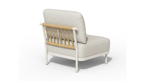 Alu Lounge Fresca Tussenstuk Alu Frame Creme White Met AW Kussen Dove Olefin 1