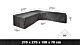 AeroCover Lounge set cover Ensemble d'angle XL trapèze coin  270x270x100x70CM forme L 2