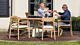 Teak Garden Table Tiago 160cm x 160cm - Leg Cement Base - Teak Top 1