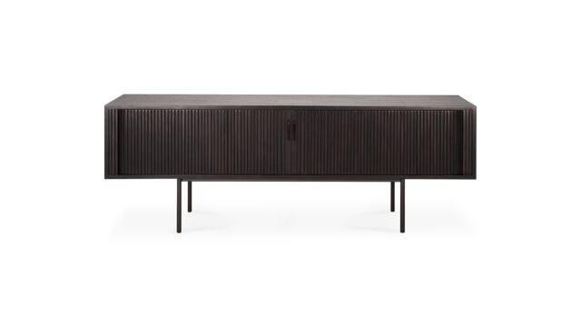 Teck noir Meuble TV Roller Max 162 x 45cm Ethnicraft