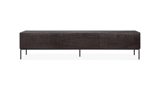 Teak Zwart Grooves TV-meubel 242 x 45cm Ethnicraft