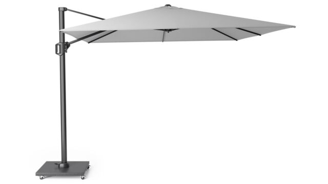 Floating parasol Challenger T1 300cm x 300cm Mast Anthracite - Cloth Light Gray