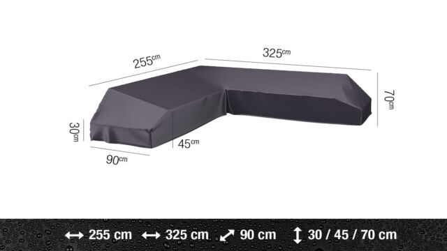 AeroCover Lounge-Set Plattformabdeckung links 325x255x90xH30/45/70
