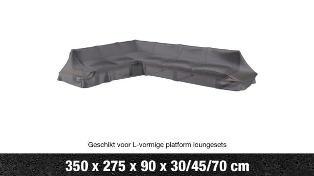 AeroCover Lounge-Set-Bezug Plattform-Set L-Form Links  350x275x90x30/45/70cm