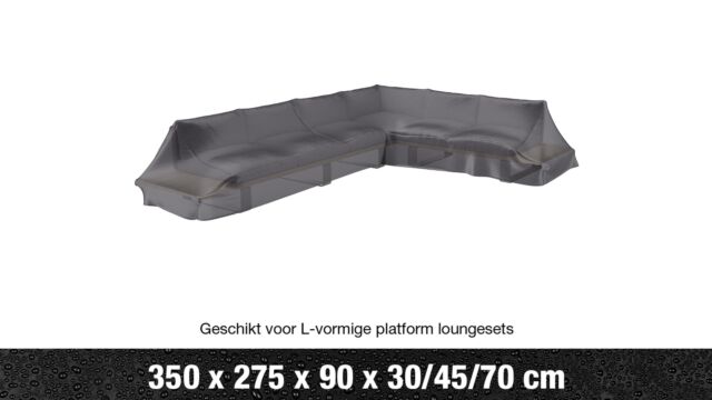 AeroCover Lounge set cover Plate-forme set L-forme Droite  350x275x90x30/45/70c