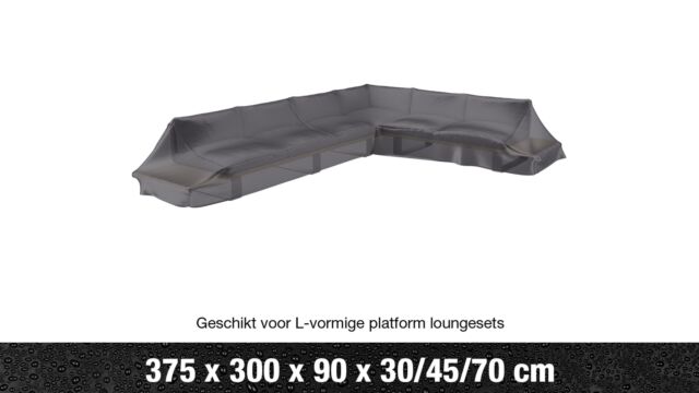 AeroCover Lounge set cover platform set L-shape Right  375x300x90x30/45/70cm