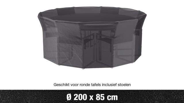 AeroCover Housse pour Ensemble Salon de Jardin Rond diamètre 200xH85cm