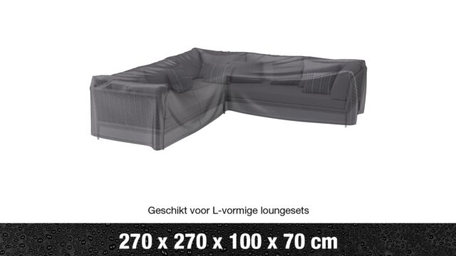 AeroCover Lounge-Set-Schutzhülle Eckset L-Form 270x270x100xH70cm