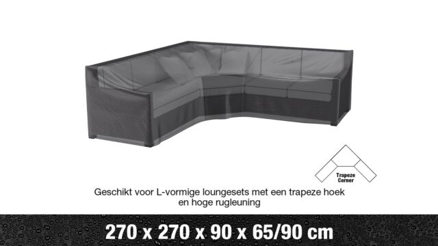 AeroCover Housse de salon Ensemble d'angle Dossier haut en forme de L  270x270x90cm