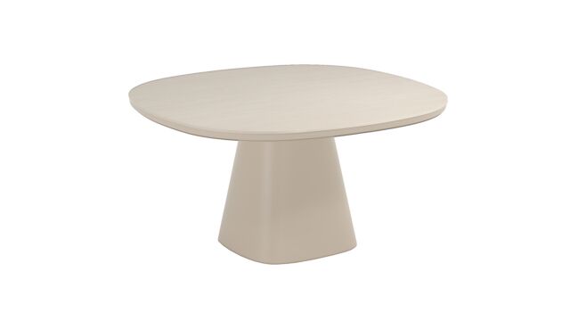 Alu Garden Table Romero Dia 150cm x H75cm Alu Linen + Romano Travertino Ceramic Top