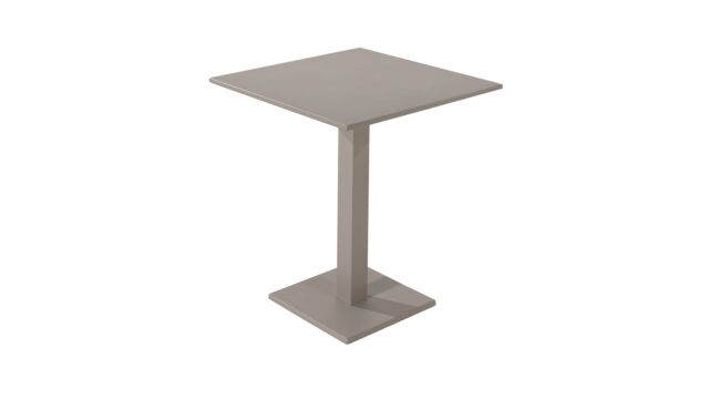 Moderner Klapptisch Prada in Aluminiumfarbe Leinenmatte Moderner Klapptisch Prada in Aluminiumfarbe Leinenmatte
