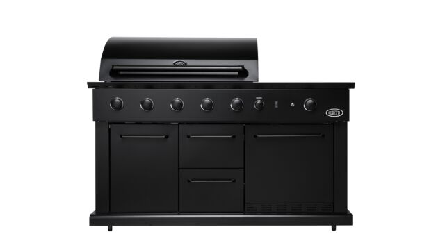 Luciano Nero Gas Barbecue with Built-in Refrigerator