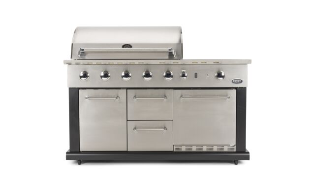 Luciano Inox Gas Barbecue With Built-in Refrigerator Luciano Inox Gas Barbecue With Built-in Refrigerator