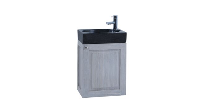 Handwasser Java Retro Grey Square + Terrazzo Waskom Zwart