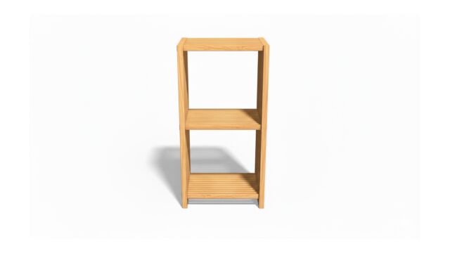 Teak Badkamer Rek Stripes 45cm x 35cm x 90cm