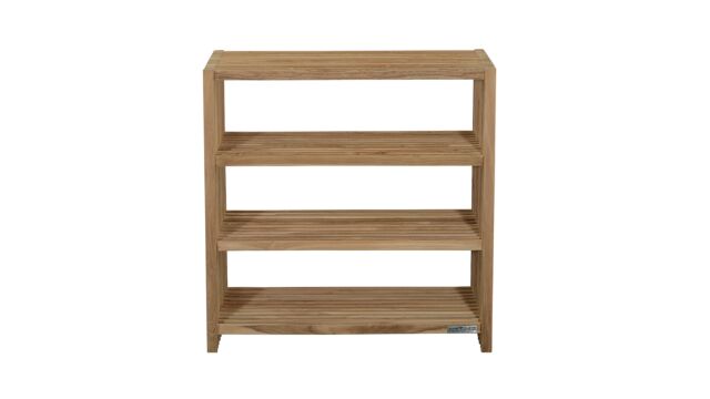 Teak Badkamer Rek Stripes 80cm x 35cm x 80cm