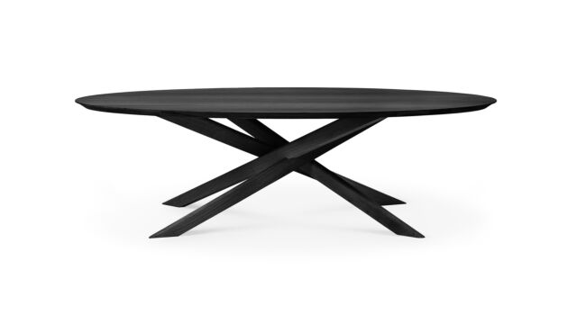 Oak black Mikado dining table 267 x 138cm Ethnicraft
