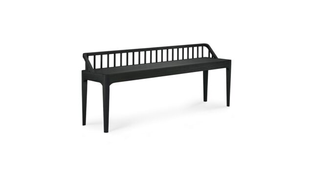 Oak black Spindle bench 150 x 35cm Ethnicraft