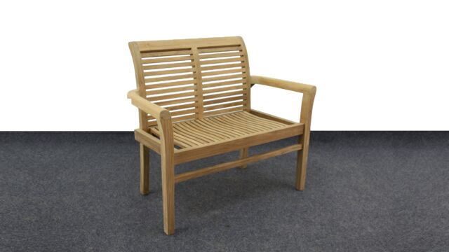 Garden Bench Ergonomic 2-Seater Stackable 105 x 93 x 63cm - Diamond Collection